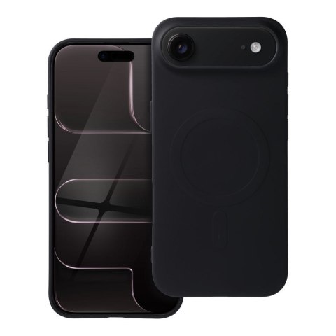 Etui na iPhone 17 AIR Silicone Mag Cover zgodne z MagSafe (big hole) czarne