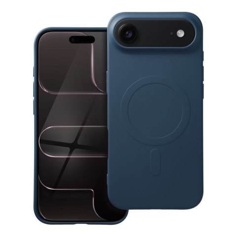 Etui na iPhone 17 AIR Silicone Mag Cover zgodne z MagSafe (big hole) niebieskie
