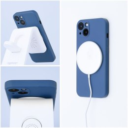Etui na iPhone 17 AIR Silicone Mag Cover zgodne z MagSafe (big hole) niebieskie