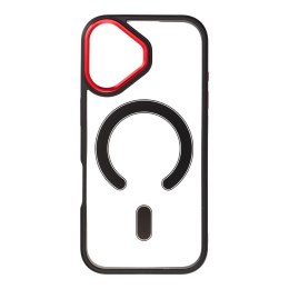 Etui na iPhone 17 Color Edge Mag Cover zgodne z MagSafe czarno czerwone