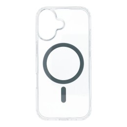 Etui na iPhone 17 Drop Glue Colorful Ring Mag Cover zgodne z MagSafe szare