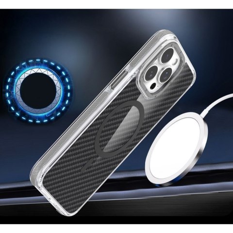 Etui na iPhone 17 Fiber zgodne z MagSafe szare