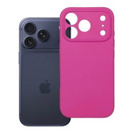 Etui na iPhone 18 Pro / 17 Pro Silicone 2mm (big hole) różowe