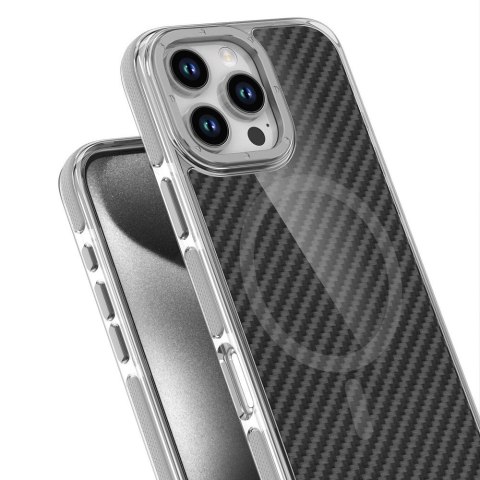 Etui na iPhone 18 Pro Max / 17 Pro Max Fiber zgodne z MagSafe szare
