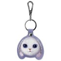 Etui na telefon portfel torebka zewstaw 3w1 Nimmy Big Eyed Pet 2.0 rabbit fioletowe