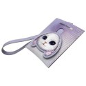 Etui na telefon portfel torebka zewstaw 3w1 Nimmy Big Eyed Pet 2.0 rabbit fioletowe