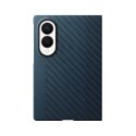 Etui Samsung Carbon Magnet Case do Samsung Galaxy Z Fold 8 kompatybilne z MagSafe + 2 szt. folii antyrefleksyjnej - granatowe