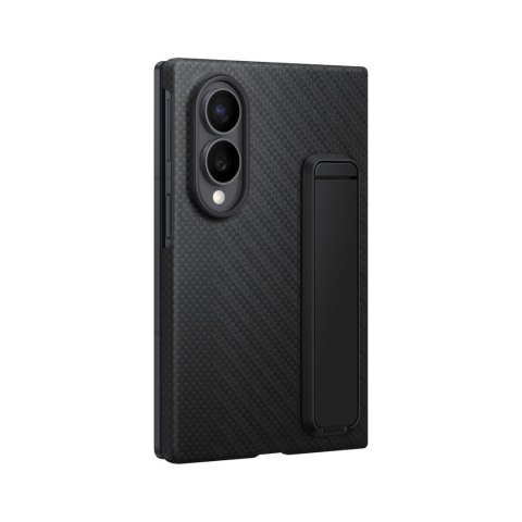 Etui Samsung Carbon Standing Case EF-XF971SBE na Samsung Galaxy Z Fold 8 z podstawką + 2 szt. folii antyrefleksyjnej - czarne