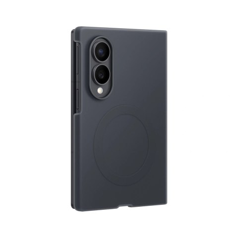 Etui Samsung Silicone Magnet Case do Samsung Galaxy Z Fold 8 kompatybilne z MagSafe + 2 szt. folii antyrefleksyjnej - czarne