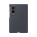 Etui Samsung Silicone Magnet Case do Samsung Galaxy Z Fold 8 kompatybilne z MagSafe + 2 szt. folii antyrefleksyjnej - czarne