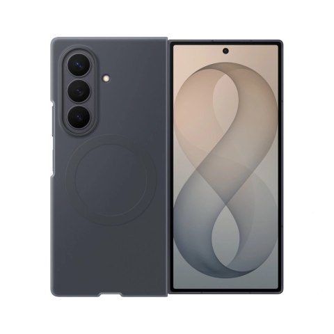 Etui Samsung Silicone Magnet Case do Samsung Galaxy Z Fold 8 kompatybilne z MagSafe + 2 szt. folii antyrefleksyjnej - czarne