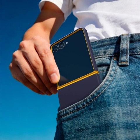 Etui Spigen Nano Pop MagSafe na Samsung Galaxy Z Flip 8 - granatowo-żółte