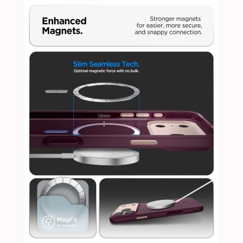 Etui Spigen Nano Pop MagSafe na iPhone 18 Pro Max / 17 Pro Max - dark cherry