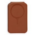 Etui portfel z podstawką zgodne z MagSafe Satechi Vegan Leather Wallet Stand skórzane brązowe