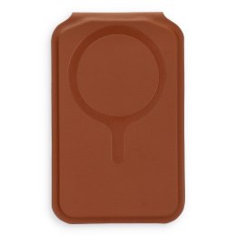 Etui portfel z podstawką zgodne z MagSafe Satechi Vegan Leather Wallet Stand skórzane brązowe