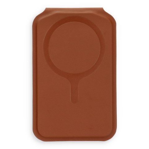 Etui portfel z podstawką zgodne z MagSafe Satechi Vegan Leather Wallet Stand skórzane brązowe