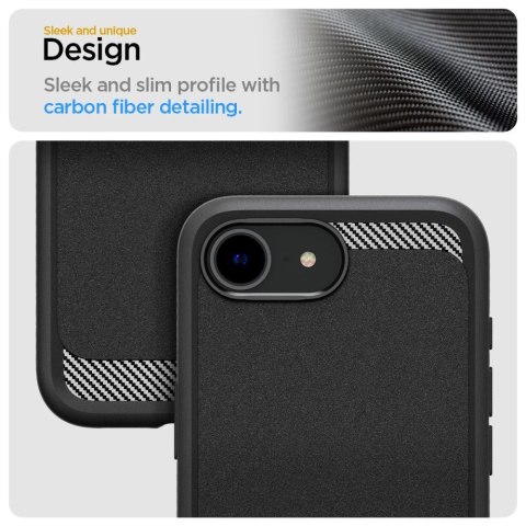 Etui Spigen Rugged Armor MagSafe na iPhone 16e / 17e- czarne