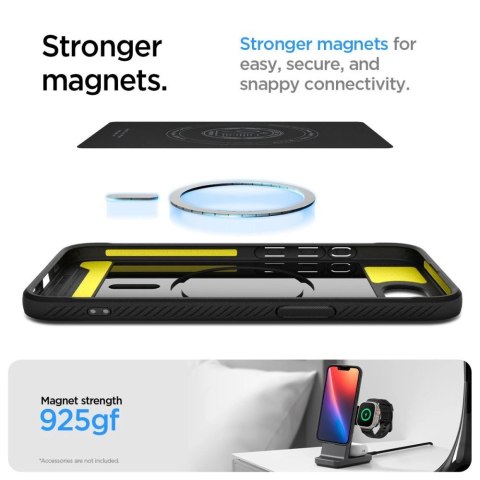Etui Spigen Rugged Armor MagSafe na iPhone 16e / 17e- czarne
