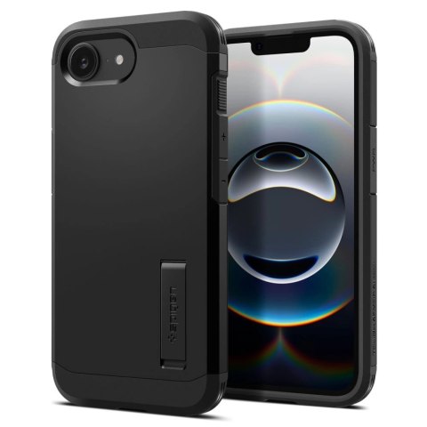 Etui Spigen Tough Armor z MagSafe na iPhone 16e / 17e z podstawką - czarne
