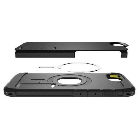 Etui Spigen Tough Armor z MagSafe na iPhone 16e / 17e z podstawką - czarne