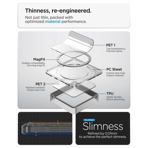 Etui Spigen Ultra Hybrid Mag MagSafe na Samsung Galaxy S26+ Neo One - przezroczyste