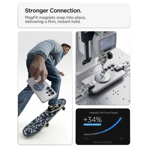 Etui Spigen Ultra Hybrid Mag MagSafe na Samsung Galaxy S26 Ultra - przezroczysto-białe
