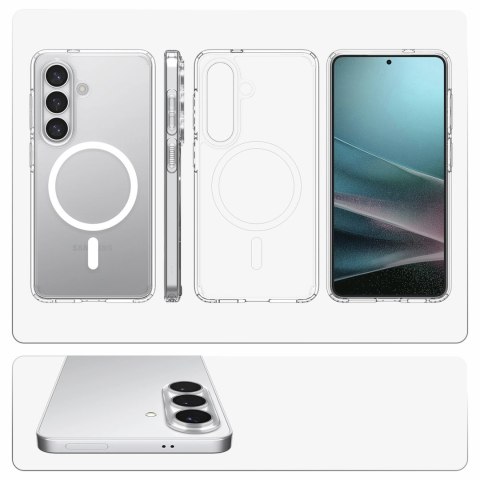 Etui Spigen Ultra Hybrid Mag MagSafe na Samsung Galaxy S26 - przezroczysto-białe