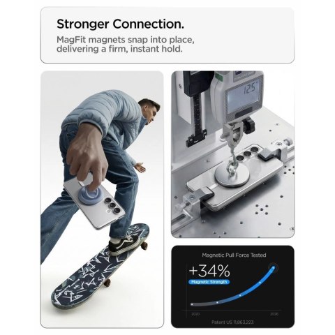 Etui Spigen Ultra Hybrid Mag MagSafe na Samsung Galaxy S26+ - przezroczysto-białe