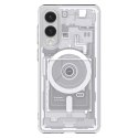 Etui Spigen Ultra Hybrid Mag z MagSafe na Samsung Galaxy S25 Edge z nadrukiem - białe