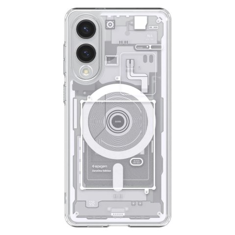 Etui Spigen Ultra Hybrid Mag z MagSafe na Samsung Galaxy S25 Edge z nadrukiem - białe