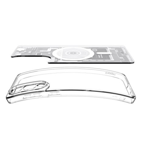 Etui Spigen Ultra Hybrid Mag z MagSafe na Samsung Galaxy S25 Edge z nadrukiem - białe