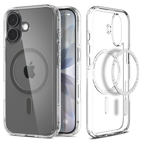 Etui Spigen Ultra Hybrid MagSafe na iPhone 17 - przezroczysto-szare