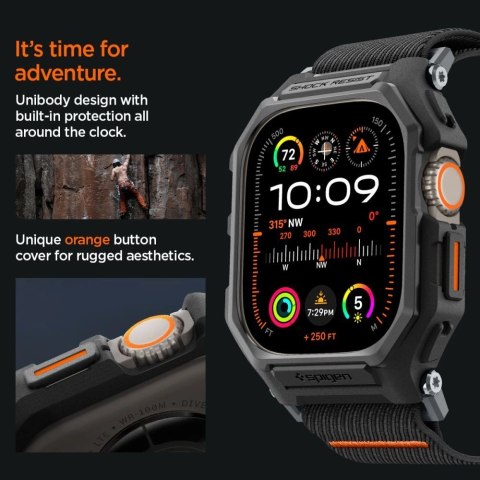 Etui z paskiem Spigen Lite Fit Pro na Apple Watch Ultra 49 mm - czarny mat