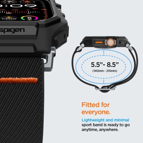 Etui z paskiem Spigen Lite Fit Pro na Apple Watch Ultra 49 mm - czarny mat