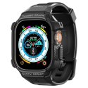 Etui z paskiem Spigen Rugged Armor Pro na Apple Watch Ultra 49 mm - czarne