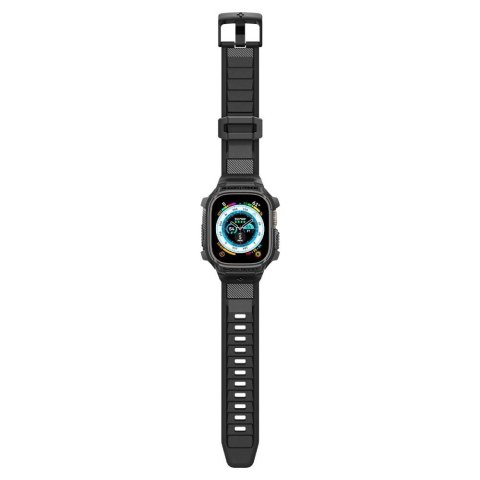 Etui z paskiem Spigen Rugged Armor Pro na Apple Watch Ultra 49 mm - czarne
