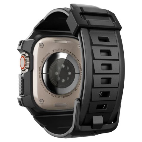 Etui z paskiem Spigen Rugged Armor Pro na Apple Watch Ultra 49 mm - czarne
