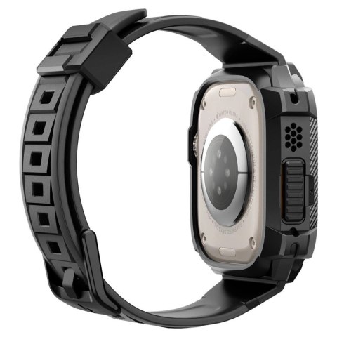 Etui z paskiem Spigen Rugged Armor Pro na Apple Watch Ultra 49 mm - czarne