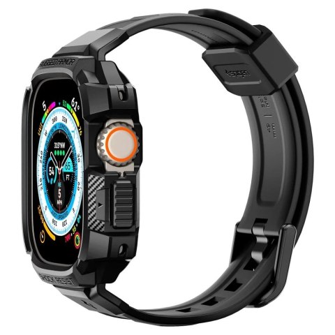 Etui z paskiem Spigen Rugged Armor Pro na Apple Watch Ultra 49 mm - czarne
