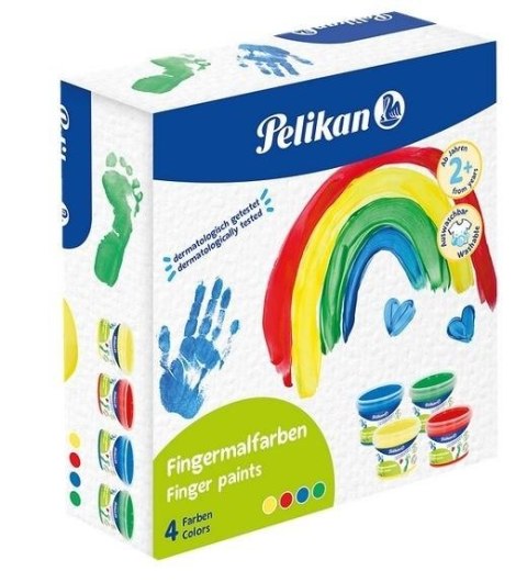 Farby do malowania palcami 4 kolory PELIKAN