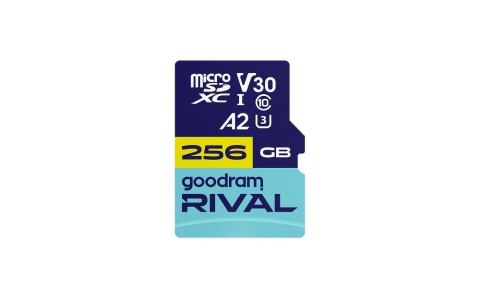 GOODRAM RIVAL Karta pamięci microSD 256GB 100MB/s class 10 UHS-I U3 V30 A2 z adapterem SD