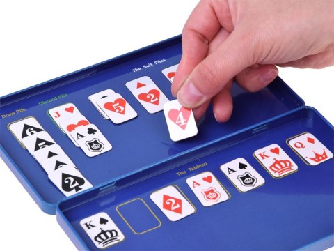 Gra magnetyczna PASJANS - karty na magnes KIESZONKOWA wersja dla 1os GR0837