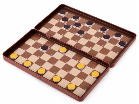Gra magnetyczna WARCABY - na magnes KIESZONKOWA - dla 2os.GR0838