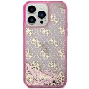GUESS futerał do IPHONE 14 Pro GUHCP14LLC4PSGP (Liquid Glitter 4G Translucent) różowy
