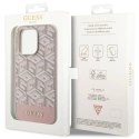 GUESS futerał do IPHONE 14 Pro kompatybilny z MagSafe GUHMP14LHGCFSEP (CUBE Stripes) różowy