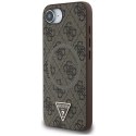GUESS futerał do IPHONE 16e (SE 4 2025) kompatybilny z MagSafe GUHMPSE4P4TDPW (PU 4G RingTriangle Logo) brązowy
