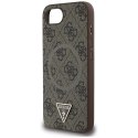GUESS futerał do IPHONE 16e (SE 4 2025) kompatybilny z MagSafe GUHMPSE4P4TDPW (PU 4G RingTriangle Logo) brązowy