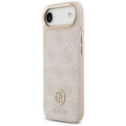 GUESS futerał do IPHONE 17 Air kompatybilny z MagSafe GUHMP17MP4GRMDEP (PU W/ 4G Strass Logo) różowy