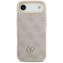GUESS futerał do IPHONE 17 Air kompatybilny z MagSafe GUHMP17MP4GRMDEP (PU W/ 4G Strass Logo) różowy