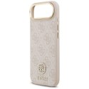 GUESS futerał do IPHONE 17 Air kompatybilny z MagSafe GUHMP17MP4GRMDEP (PU W/ 4G Strass Logo) różowy